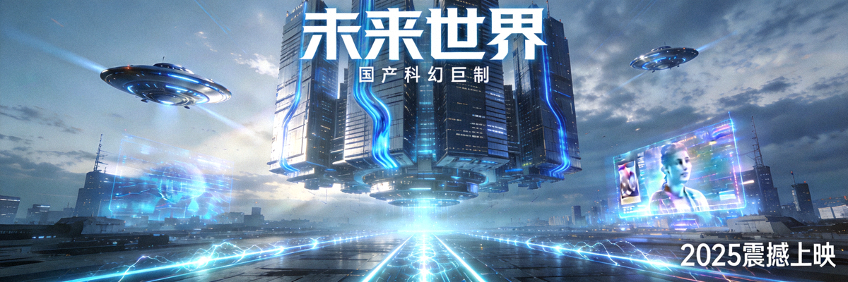 国产科幻电影巨制封面 - 未来世界想象